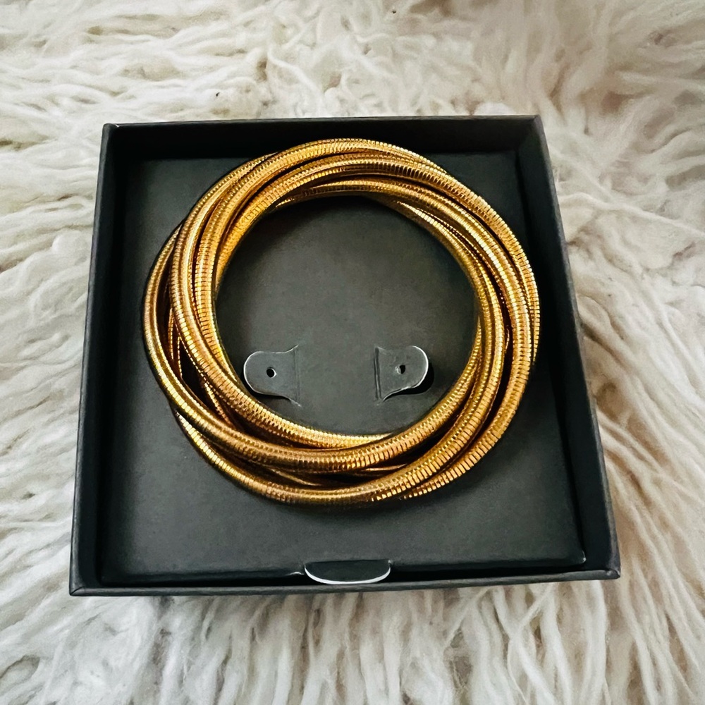 Gold Coil Multi-Strand Bracelet